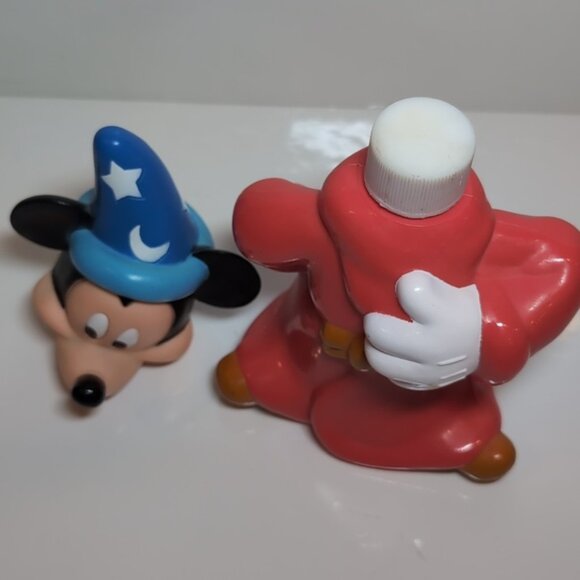 Vintage 1990s Disney Bubble Bath Bottle  Mickey Mouse Fantasia Sorcerer EMPTY - Picture 9 of 13